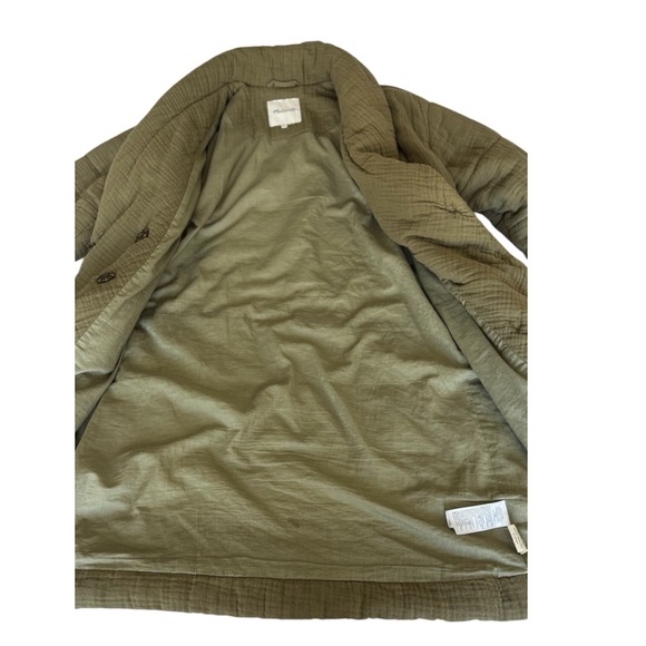 Madewell Light-spun Dumont Quilted Oversized Fit Olive/Green Jacket Size Small - Picture 12 of 16